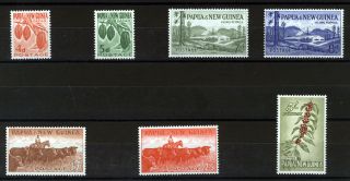 Papua & Guinea 1958 - 60 Definitives Sg18/24 Mnh