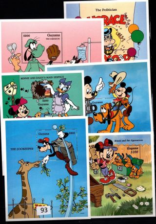 // Guyana - Mnh - Disney - Cartoons - Mickey - Donald - Pluto - Animals