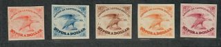Us American Letter Mail Set Of 5 Eagle Proofs