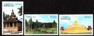 1998 Laos Temples Sg1619 - 1621 Unhinged (high Values & Rare)