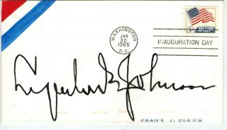 Frank Ulrich Handpainted Fdc Inauguration Day 1965 Lyndon Baines Johnson Lbj