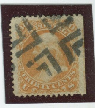 U.  S.  Stamps Scott 71,  Vf,  Fancy Geometric Cancel (p9969n)