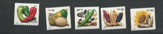4003 - 4007 Crops Of The Americas 5 Coil Singles Mnh