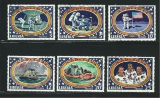 Liberia Stamps - Scott 549 - 554/a208 - Set - Canc/lh - 1971