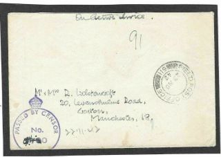 Faroe Islands Wwii 1942 Cover To England - Passed By Censor Fpo.  611