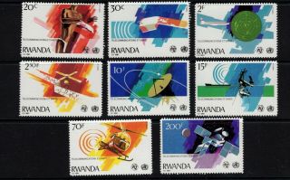 Rwanda 1043 - 50 (1981 Communications Set) Vfmnh Cv $9.  95