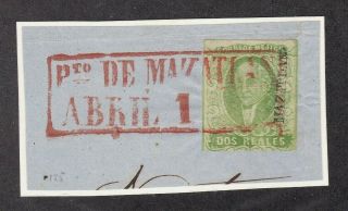 Mexico Mazatlan Number 3 On Piece With Full Cancel