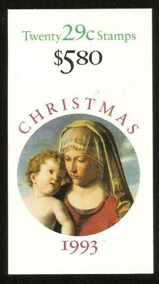 Bk211 - Christmas - 29c Madonna 1993 - Booklet Of 20 - Mnh - K1 33333