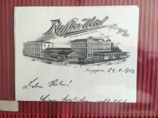 Letter Sheet Singapore 1927 Raffles Hotel Malaya