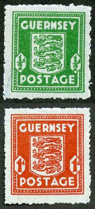 Guernsey Sg4/5 Bank Note Paper Set Of 2 U/m