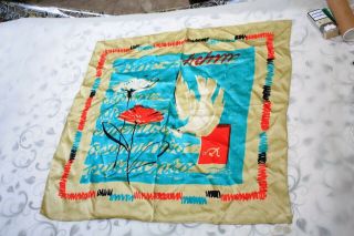 Ussr Propaganda Shawl 1957 Vi World Festival Of Youth And Students In Moscow