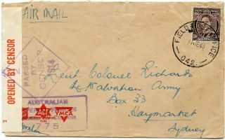 Papua & N.  Guinea,  Aust.  Fpo,  1943 Air Cover W/3d,  Field Post Office 042 Cds