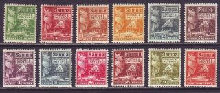 Samoa 1921 Sc 142 - 153 Mh Set