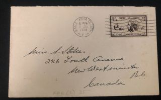 1938 Dublin Ireland Provincial Bank First Day Cover Fdc To Canada