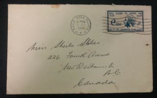 1938 Dublin Ireland Provincial Bank First Day Cover Fdc To Canada Stamp Issue