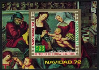 Eq.  Guinea Lucas Cranach Painting Christmas Issue 1972 Ms Mnh