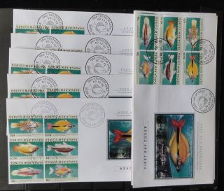 Papua Guinea Png 2004 Fish Fdc Covers X 10 (pap105)
