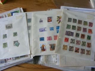 World Stamps About 750 Asort Mnh Hinged On Album Sheets & Stock Pages (bk5)