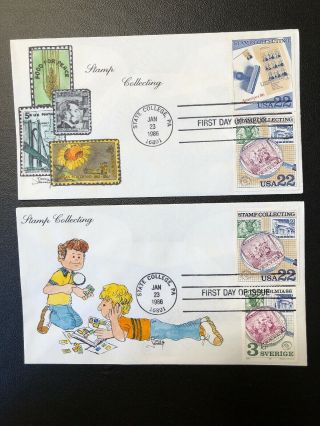 Fdc 2198 - 2201 Stamp Collecting Karen’s Cachets 3 Covers