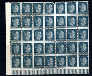 Germany Occupied Russia Ostland Sc N11 Stamps Block Of 35 Hitler Id 2244