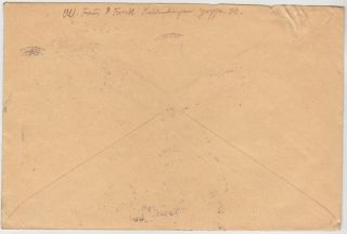GERMANY DR 1923 (29.  1. ) INFLAT.  COVER KALDENKIRCHEN TO KEMPEN (correct rate) 2