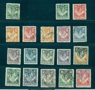 Northern Rhodesia - Sc 25//45.  Geo.  Vi 1938 - 42 Defins.  $179.  25.