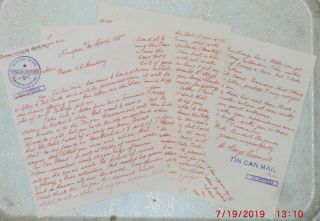 1934 Tin Can Mail Niuafoou Tonga Island S.  S.  Monterey 4 Page Letter
