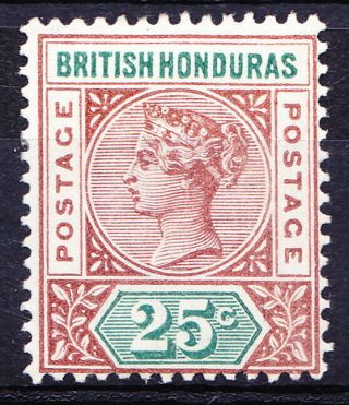 Br.  Honduras 1891 Qv 25c Fine,  Cv £95