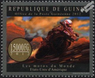 Buell (harley Davidson) Motorcycle/motorbike Stamp (2012 Guinea)