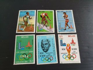 Belize 1981 Sg 622 - 627 History Of The Olympic Games Mnh