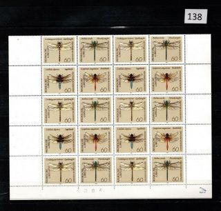 ,  10x Germany 1991 - Mnh - Insects - - Sheet Bent