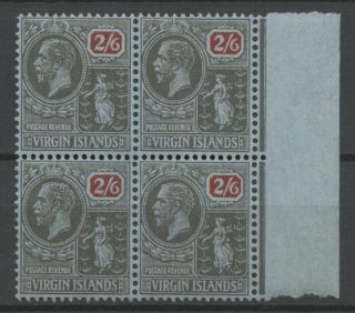 No: 66600 - Virgin Islands (1922/27) - An Old Block Of 4 Of 2.  5 Shillings - Mnh
