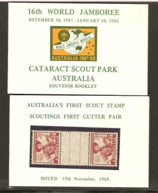 Australia 1987 16th World Jamboree Boy Scouts Gutter Pair Stamp Booklet