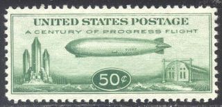 U.  S.  C18 Nh Vf Beauty - 1933 50c Zeppelin ($75)