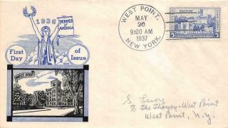 789 5c Army,  First Day Cover Cachet,  West Point,  York Cancel [d549927]