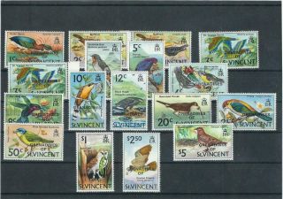 St Vincent 1974 Mnh Birds Overprint Set See