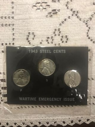 1943 Lincoln Steel Penny Set