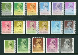 1987 China Hong Kong Gb Qeii Definitives (s.  G.  Type Ii) Set Stamps Mnh U/m