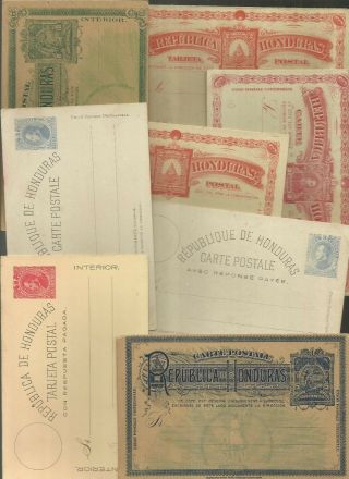 Honduras Early Postal Stationery Lot
