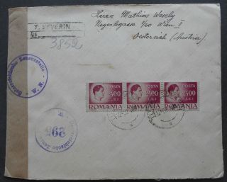 Romania 1947 Cover Sent From T.  Severin To Austria,  Censor 295