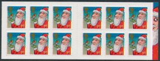 Gb 2012 (12 X 1st) Christmas Booklet With Pink Colour Shift Error Vf