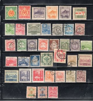 Japan Asia Stamps Canceled & Hinged Lot 671