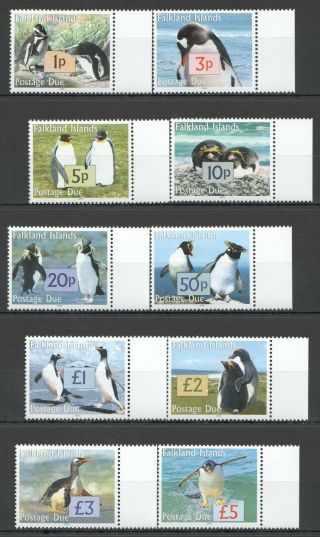 C9 2005 Falkland Islands Birds Penguins 9 - 18 Michel 47 Euro Big Set Mnh