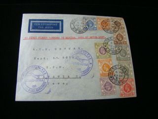 Hong Kong 1937 First Flight Airmail Cover Hong Kong To Manila 9 Colors