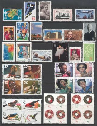 1998 U.  S.  Commemorative Year Set 87 Stamps With 2 Sheets - Nh