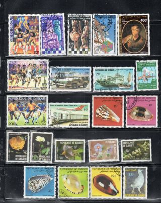 France French Djibouti Africa Stamps Hinged & Lot 53963