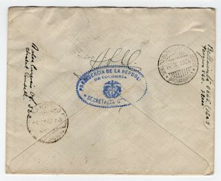 COLOMBIA 1934 airmail to Chile 