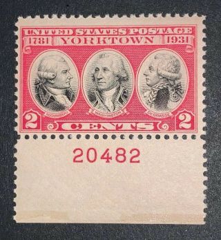 Travelstamps: 1931 Us Stamps Scott 703 3 Generals 2¢ Yorktown,  Og Mnh Numbered