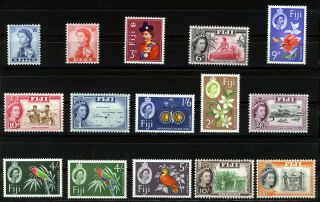 Fiji 1962 - 1966 Definitives Sg311/325 Mnh