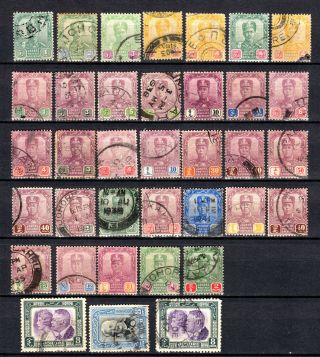 Malaya Straits Settlements 1896 - 1940 Johore Selection Of Use Stamps Pmk Interest